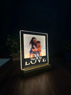 Custom couples photo plaque gift for boyfriend, Personalized cute couples gift, 1 year anniversary gifts for boyfriend and girlfirend - Harshita Craft