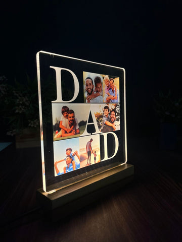 Fathers Day Gifts, Personalised Gift for Dad from Son, Custom Portrait, First Father's Day Unique Gift Acrylic Plaque