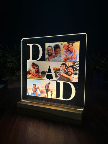 Fathers Day Gifts, Personalised Gift for Dad from Son, Custom Portrait, First Father's Day Unique Gift Acrylic Plaque