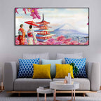 Women in Kimono Canvas Wall Painting DECORMANTRA