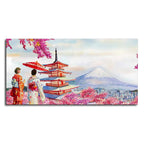 Women in Kimono Canvas Wall Painting DECORMANTRA