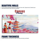 Women in Kimono Canvas Wall Painting DECORMANTRA