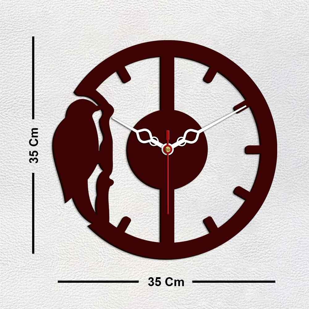 Woodpecker Designer Wooden Wall Clock - Decor Mantra 