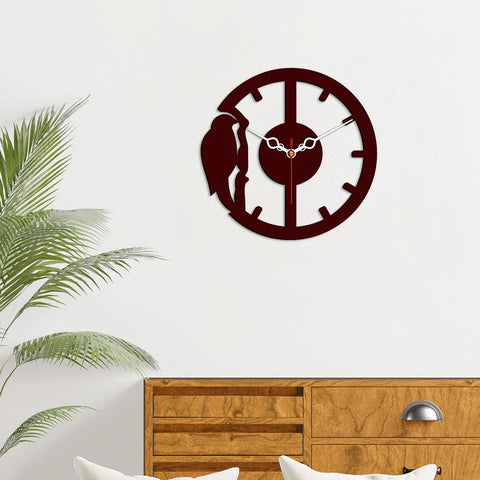 Woodpecker Designer Wooden Wall Clock - Decor Mantra 