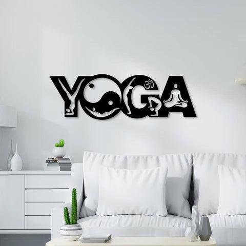 YOGA Word Metal Wall Art - Decor Mantra 