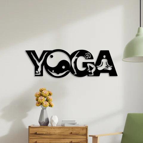 YOGA Word Metal Wall Art - Decor Mantra 