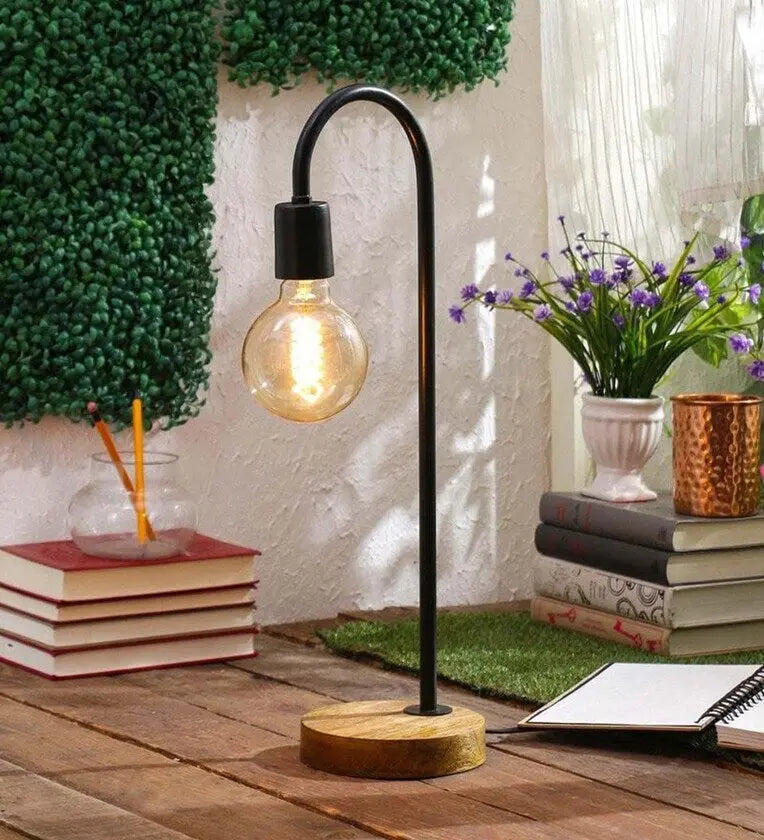 Transparent Shade Table Lamp with Glass Base DECORMANTRA