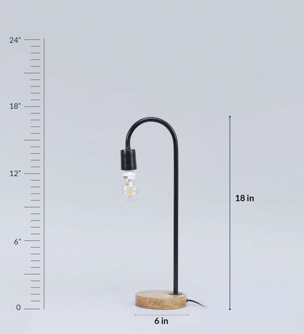 Transparent Shade Table Lamp with Glass Base