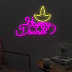 Happy Diwali Design Neon LED Light DECORMANTRA