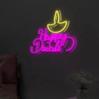 Happy Diwali Design Neon LED Light DECORMANTRA