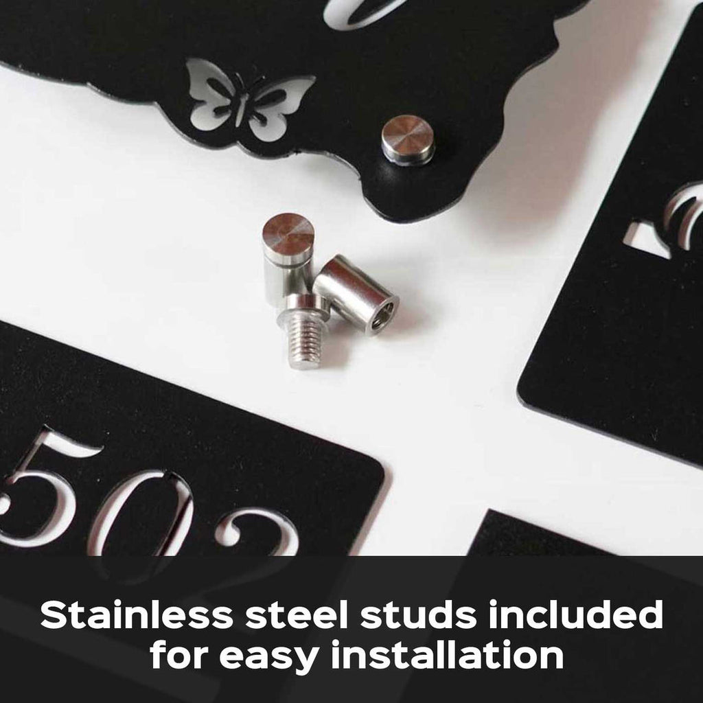 Personalized Bird Themed Weatherproof Name Plate with House Number - Harshita Craft