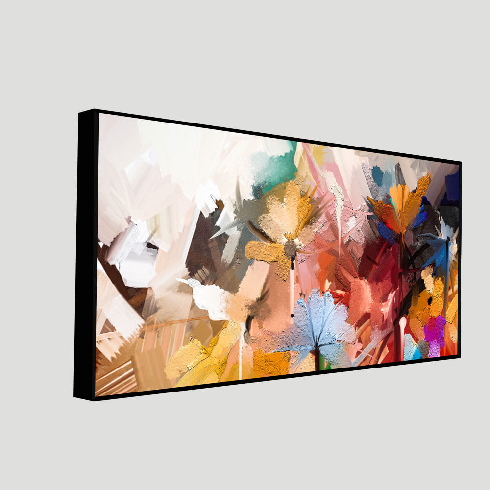colourful flower wall painting