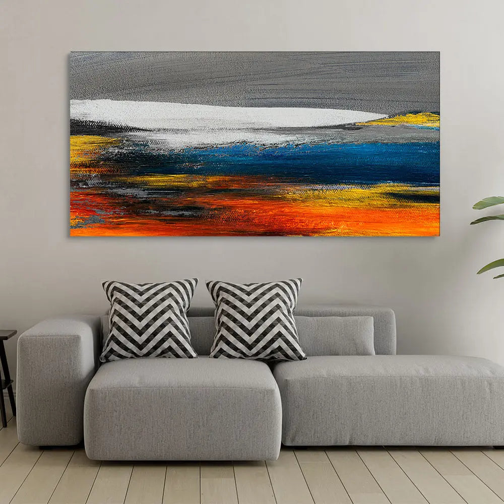 Abstract Gold Colorful Texture Art Canvas Wall Painting Decor Mantra