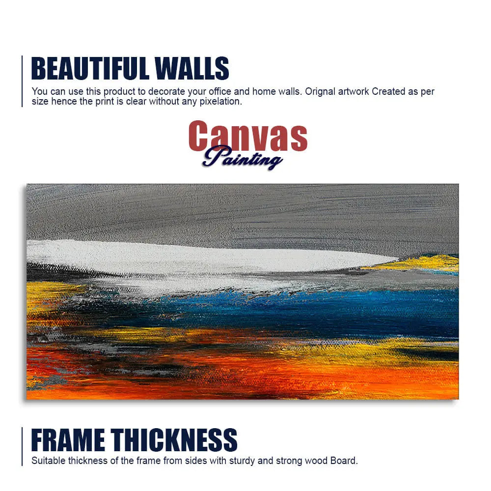 Abstract Gold Colorful Texture Art Canvas Wall Painting Decor Mantra