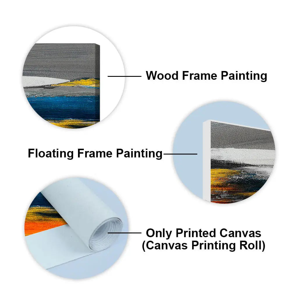 Abstract Gold Colorful Texture Art Canvas Wall Painting Decor Mantra