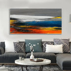 Abstract Gold Colorful Texture Art Canvas Wall Painting Decor Mantra