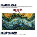 Abstract View of River Art Canvas Wooden Wall Painting