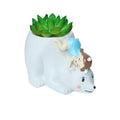 Blue Bear Resin Planter Pot 