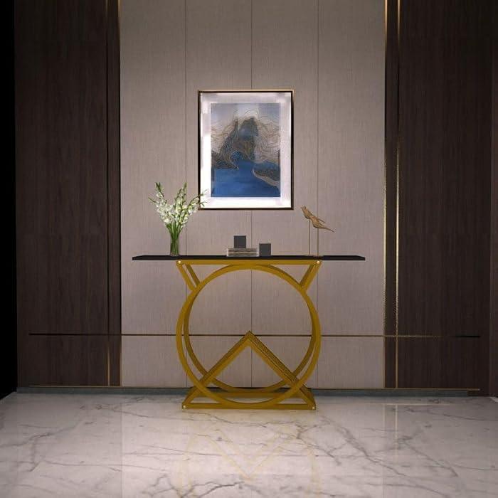 Modern Dream Arts Iron Frame Console Table - Decor Mantra 