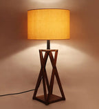 Elegant Aera Lamp with Beige Shade and Natural Base DECORMANTRA