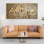 A Premium Golden Buddha Spiritual Canvas Wall Painting - Harshita Craft