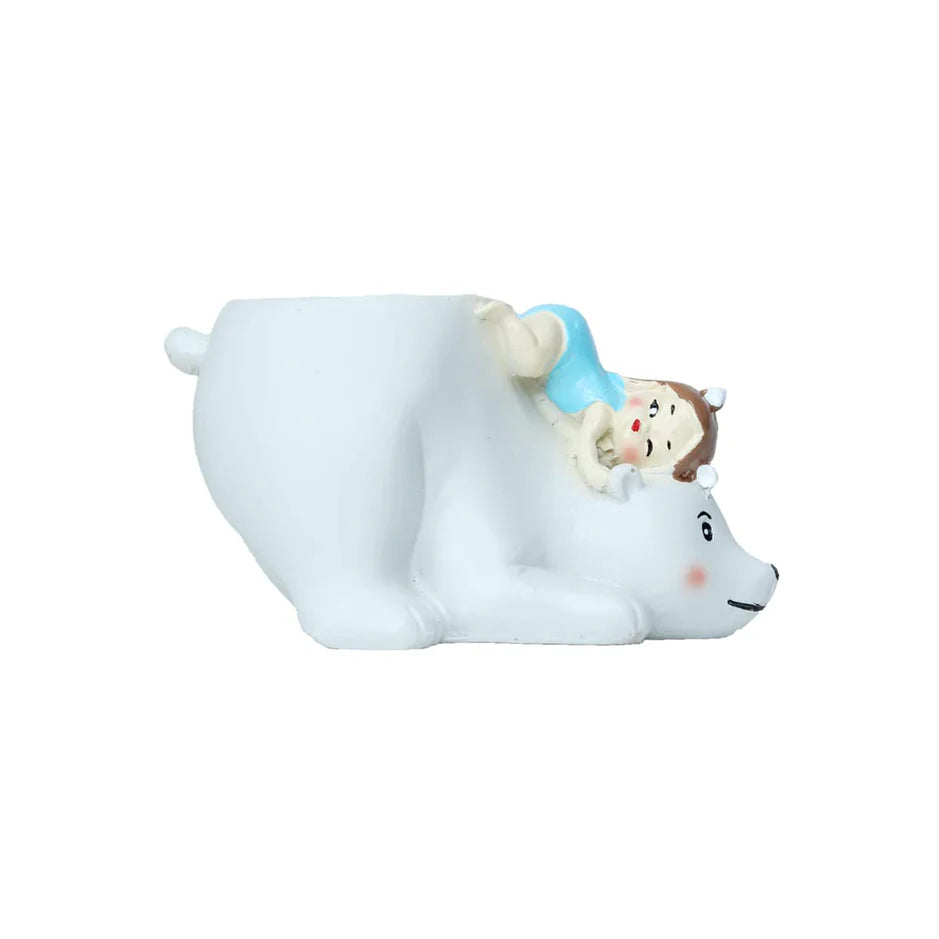 Blue Bear Resin Planter Pot 