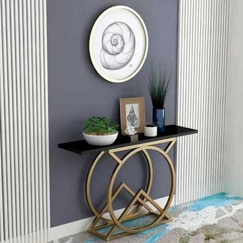 Modern Dream Arts Iron Frame Console Table - Decor Mantra 