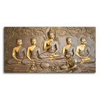 A Premium Golden Buddha Spiritual Canvas Wall Painting - Harshita Craft