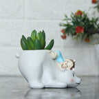 Blue Bear Resin Planter Pot 