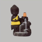 Meditating Monk Buddha Idol Smoke Backflow Incense Holder - Harshita Craft