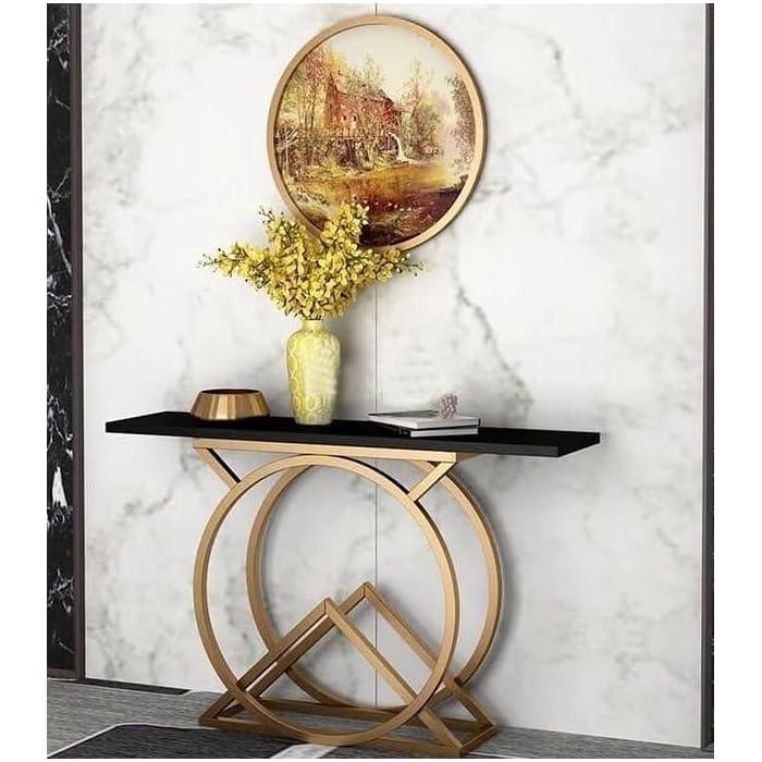 Modern Dream Arts Iron Frame Console Table - Decor Mantra 