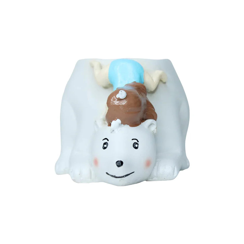 Blue Bear Resin Planter Pot 