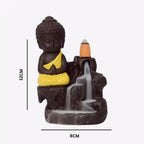 Meditating Monk Buddha Idol Smoke Backflow Incense Holder - Harshita Craft