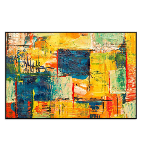 Abstract Art Wall Painting Floating Canvas - Decor Mantra 