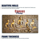 A Premium Golden Buddha Spiritual Canvas Wall Painting - Harshita Craft