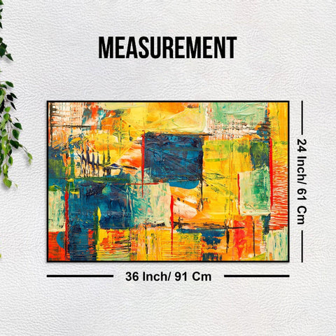 Abstract Art Wall Painting Floating Canvas - Decor Mantra 