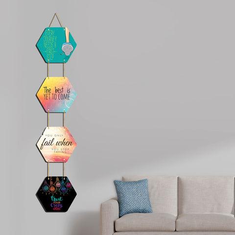 Positive Quote Wooden Wall Hanger for Home | Office | Living Room | Gift | Decorative Items for Home Wall | Home Decor Hanging Items | Office Decor Accessories | Art Items