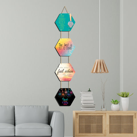 Positive Quote Wooden Wall Hanger for Home | Office | Living Room | Gift | Decorative Items for Home Wall | Home Decor Hanging Items | Office Decor Accessories | Art Items