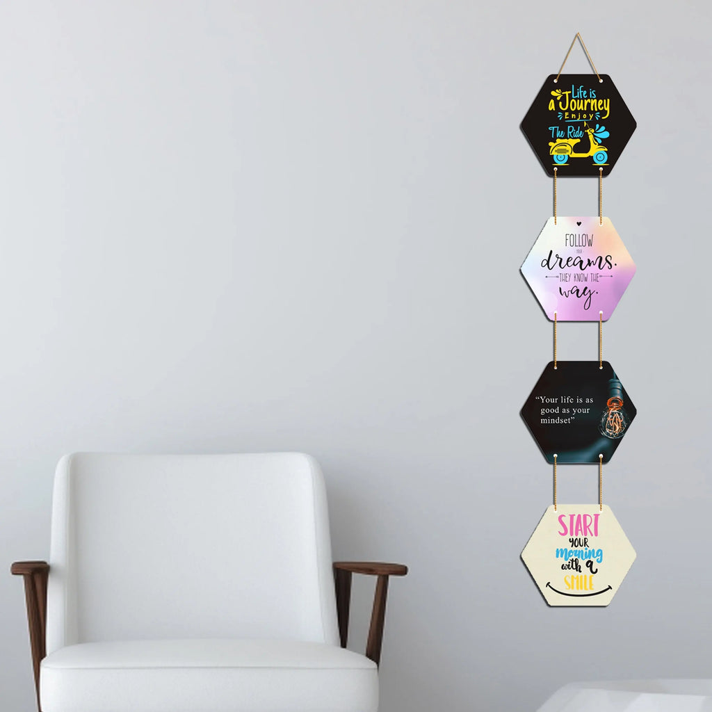 TRUEFAB Positive Quotes Wooden Wall Hanger for Home|Office|Living Room|Gift HARSHITA CRAFT