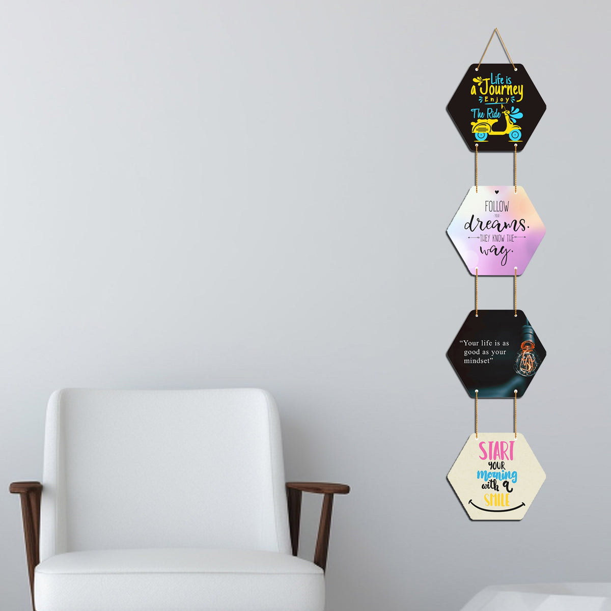 TRUEFAB Positive Quotes Wooden Wall Hanger for Home|Office|Living Room|Gift