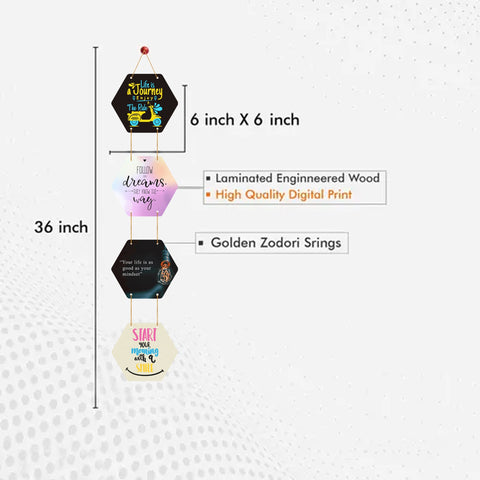 TRUEFAB Positive Quotes Wooden Wall Hanger for Home|Office|Living Room|Gift