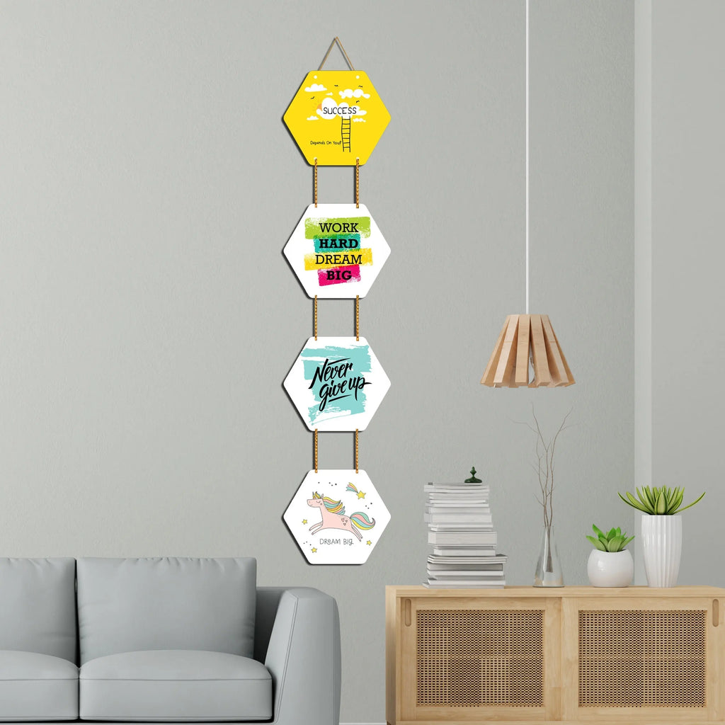 Success Quotes Decorative Wooden Wall Hanging Decor Item for Home HARSHITA CRAFT