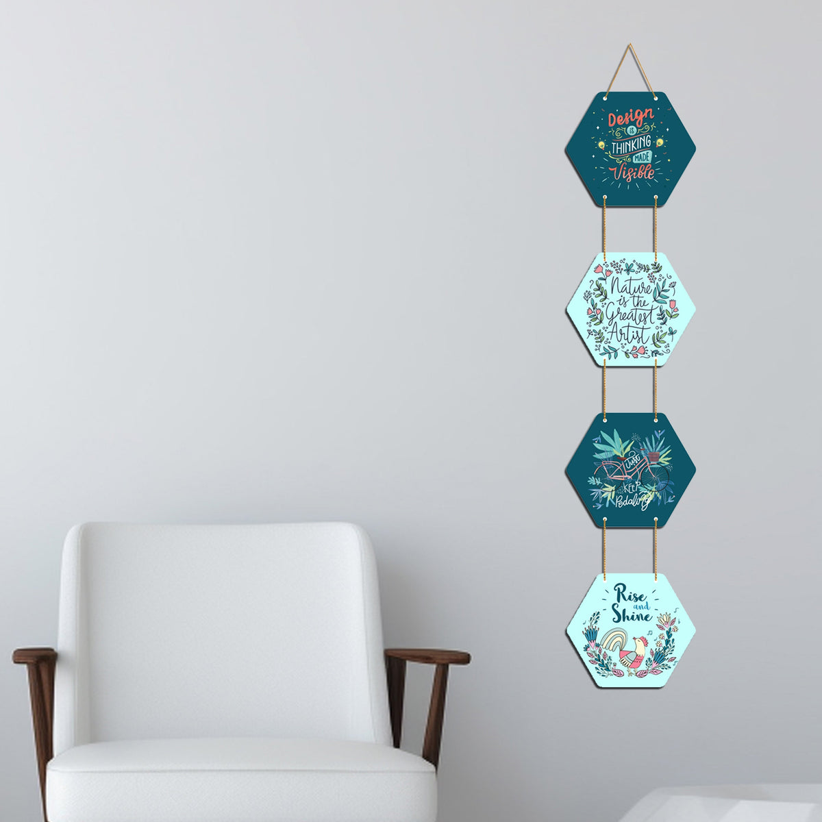 Rise and Shine Quotes Wooden Wall Hanger for Home|Office|Living Room|Gift