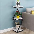 Beautiful Designer White Marble Side Table with Storage Shelf - Decor Mantra 