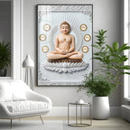 God Mahavir Jain Premium Acrylic Vertical Wall Art