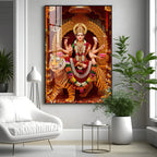 Divine Maa Durga Premium Acrylic Vertical Wall Art