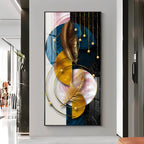 Luxurious Abstract Background With Feather Premium Acrylic Vertical Wall Art