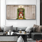 Lord Venkateswara Glass Finish Horizontal Wall Art