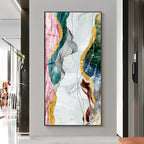Celestial Marble Fusion Premium Acrylic Vertical Wall Art