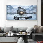 Bhole Baba In Kedarnath Glass Finish Horizontal Wall Art